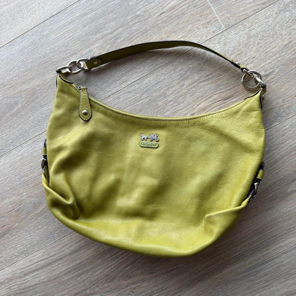 Coach Y2K Women's Lime Green Madison Hailey Hobo Purse 2009 Shoulder Bag READ
